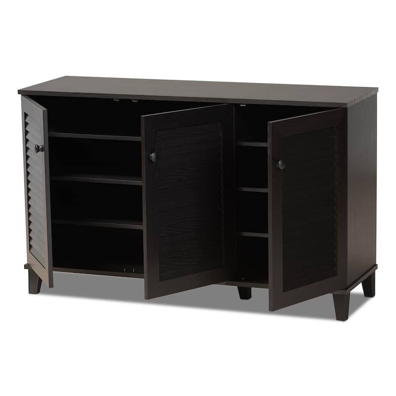 Porch & Den Espresso Wood 3-door Cabinet