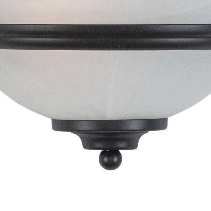 Da Vinci 1 Light Bronze Half Moon Wall Sconce White Glass - 12-in W x 6-in H x 6.25-in D