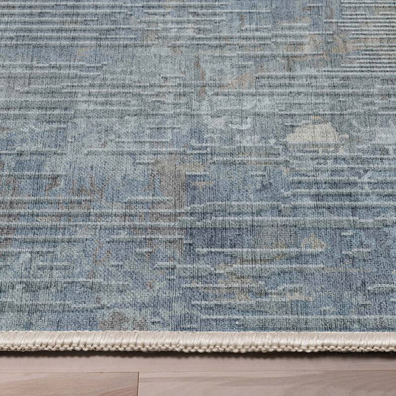 Well Woven Abstract Acropolis Modern Geometric Lines Flat-Weave Machine Washable Area Rug