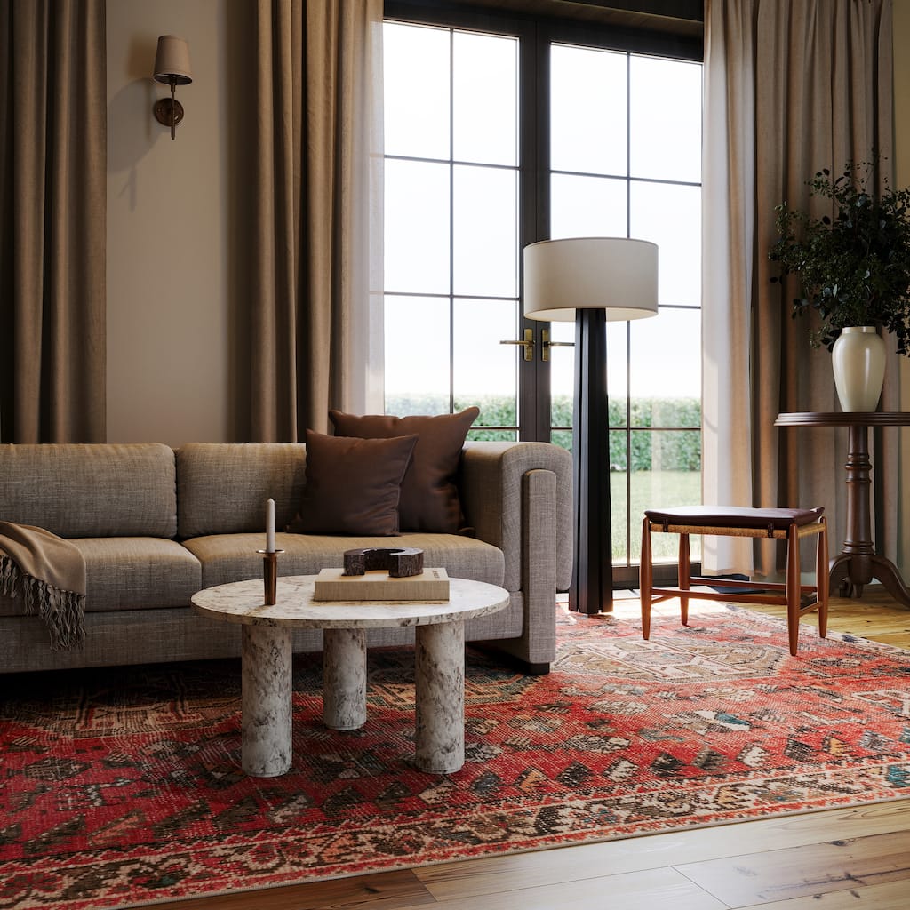 Nuloom Xavia Medallion Washable Area Rug