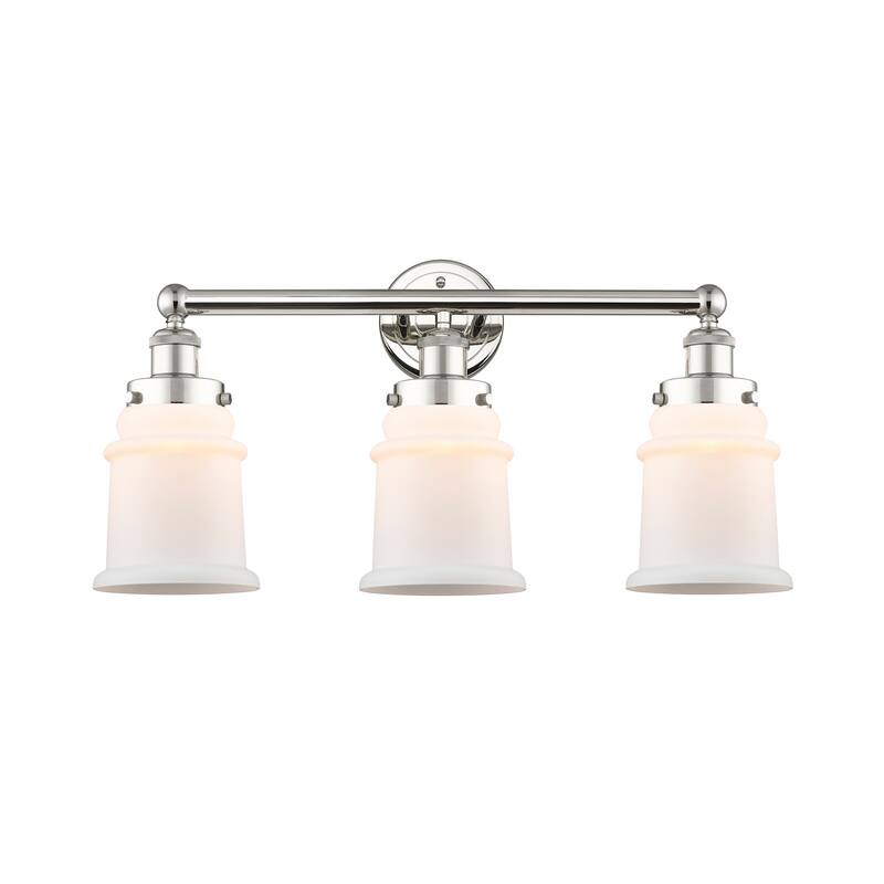 Innovations Lighting 616-3W-13-24 Canton Vanity Canton 3 Light 24" - Polished Nickel / Matte White