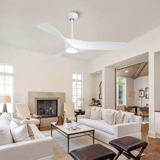 WINGBO 52" Ceiling Fan with Lights and Remote Noiseless Reversible DC Motor