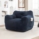 preview thumbnail 6 of 14, Comfy Bean Bag Chair with Armrests, High-Density Foam, for Living Room