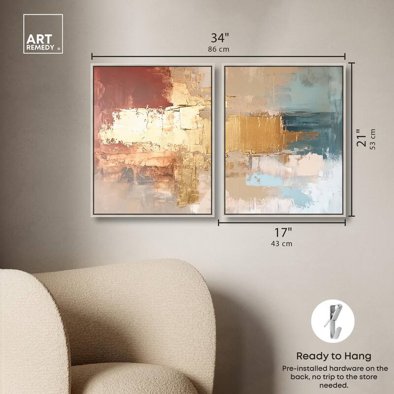 Earthy Glow V Canvas Set of 2 by Art Remedy
