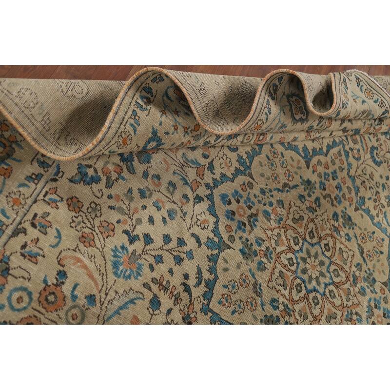 Tabriz Vintage Persian Area Rug Handmade Oriental Wool Carpet - 8'2" x 11'3"