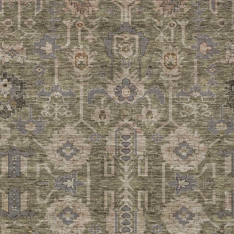 HomeRoots Oriental Traditional Rectangle Outdoor Rug
