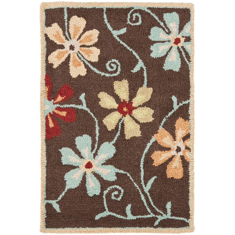 SAFAVIEH Handmade Blossom Jayasri Modern Floral Wool Rug