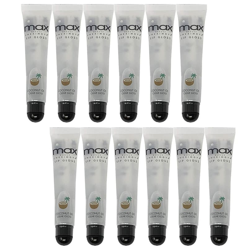 3PACK MAX Cherimoya Makeup Clear Lip Gloss Polish(COCONUT)