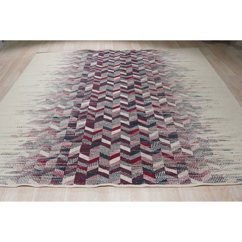 Home Decor EORC Multicolored Contemporary Modern Flat Weave Area Rug Stylish and Versatile Rug for Enhancing the Comfort