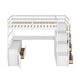 preview thumbnail 3 of 52, Merax Twin Size Loft Bed with with 7 Drawers 2 Shelves and Desk