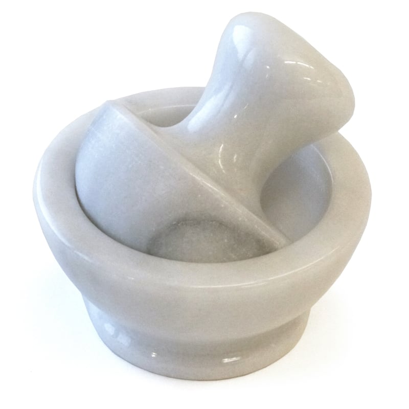 White Marble Spice Grinder - Marble Spice Grinder - White
