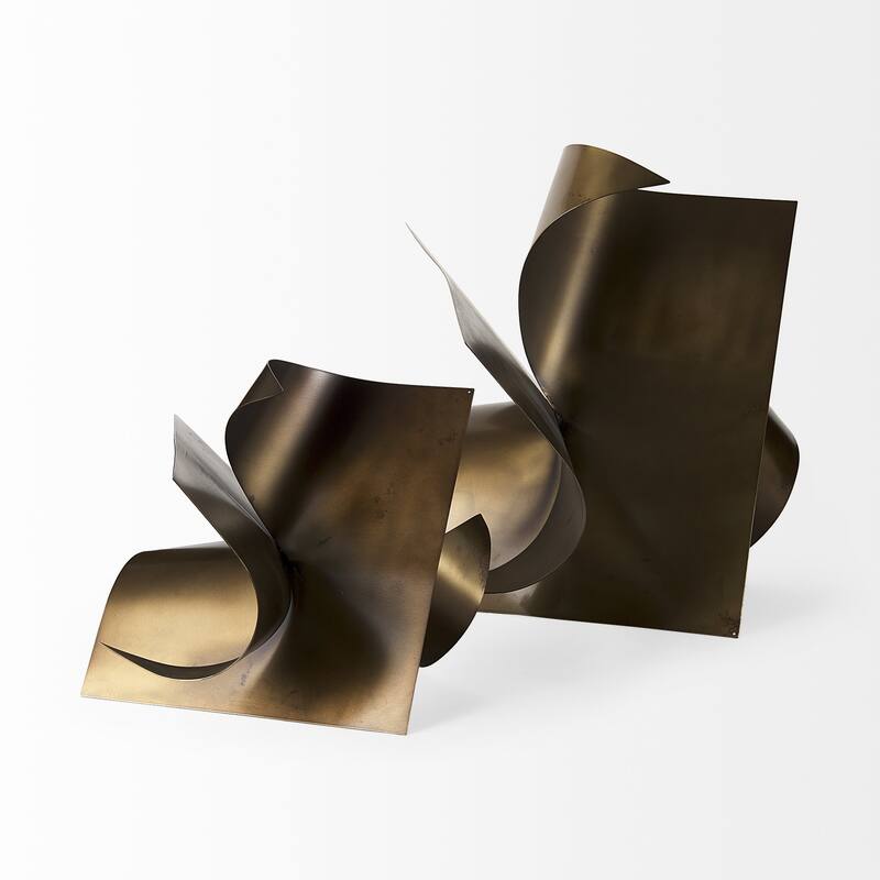 18" Contempo Antiqued Abstract Sculpture - 18"W x 18"D x 18"H