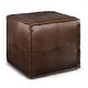 preview thumbnail 11 of 37, WYNDENHALL Wendal Boho Square Pouf in Faux Leather