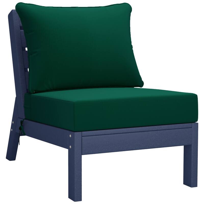 Birchwood All Weather HDPE Outdoor Patio Navy Blue Deep Seating Conversation Set (6-Piece Set)