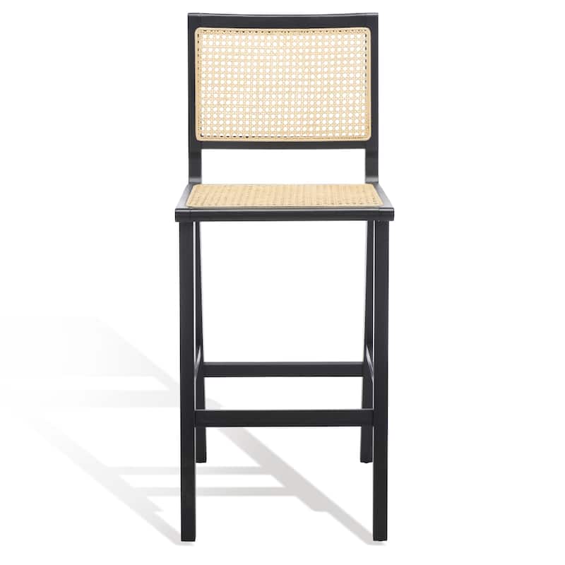 SAFAVIEH Couture Jeff French Cane 30-inch Bar Stool - 18 In. W x 23 In. D x 45 In. H - 18Wx23Dx45H