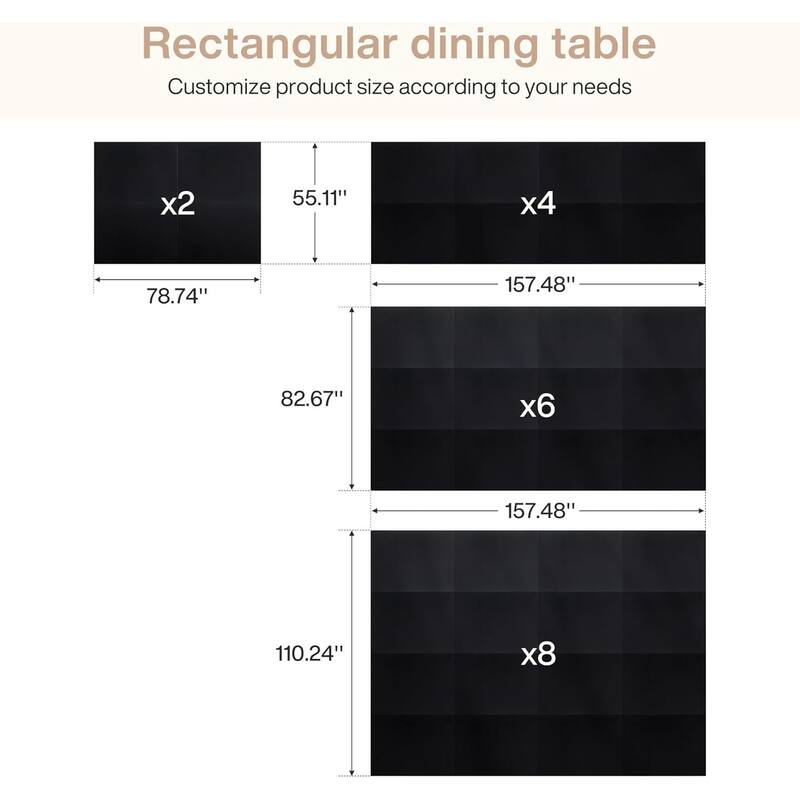 78.7" Rectangular Dining Table, Wood Kitchen Table for Home, Restaurant, Cafe, Office, Apartment, Bakery