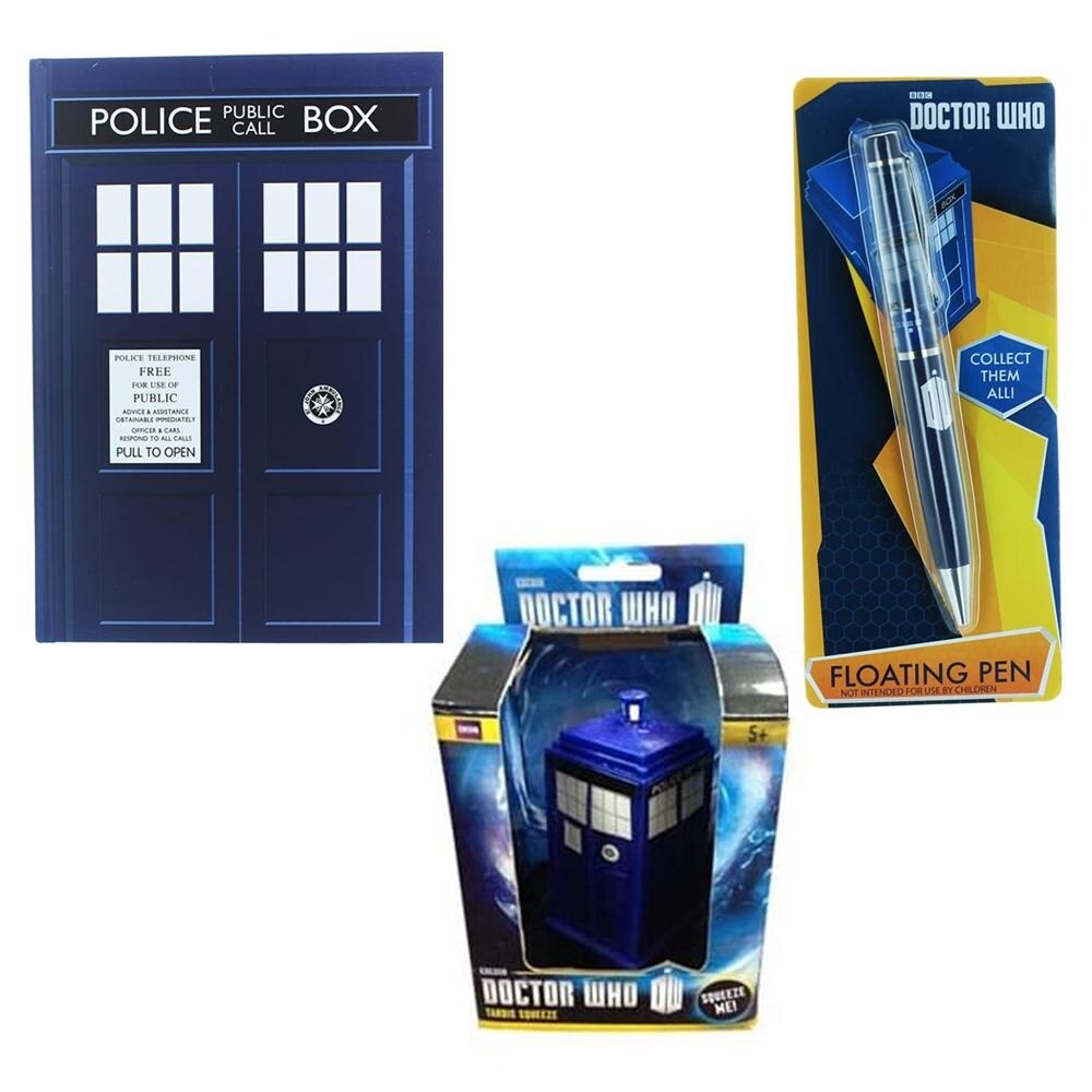 Shop Doctor Who Tardis Themed Stationary Set With Notebook Pen