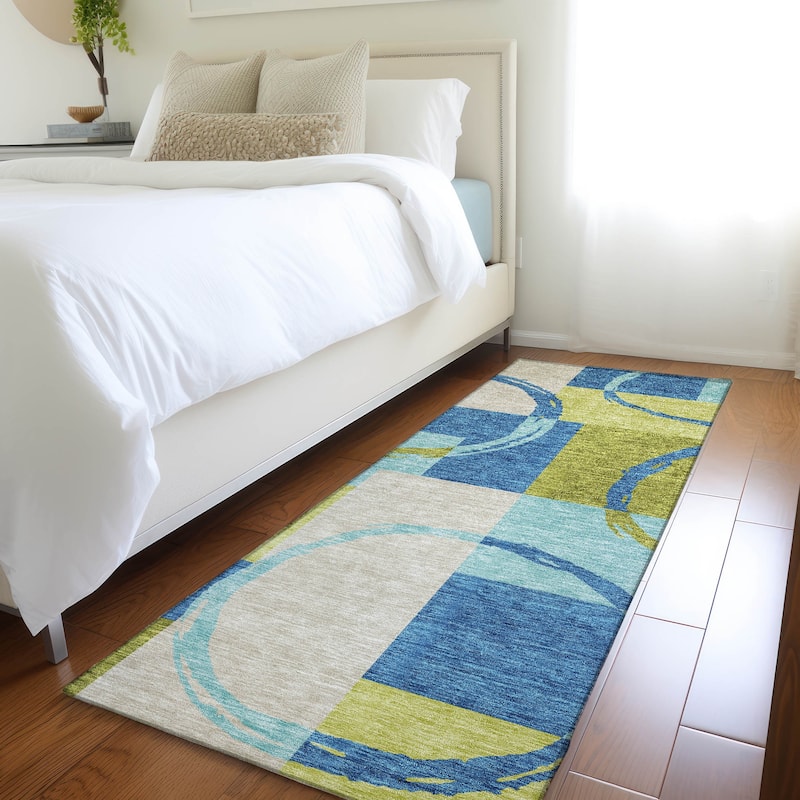 Premium Washable Super Soft Modern Casual Mayfield Rug - Denim - 2'3" x 7'6"