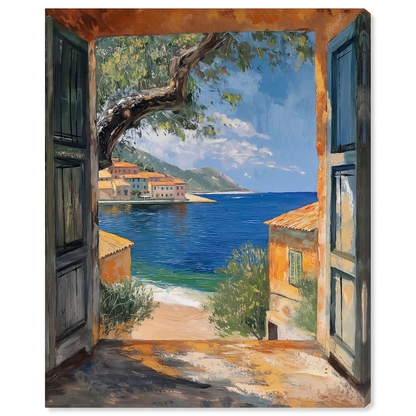 Doorway to Serenity I Canvas Vivid Coastal Art by Art Remedy - Bed