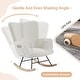 preview thumbnail 9 of 27, VECELO Rocking Chair Padded Seat with Pocket, Rocking Chair Nursery Rocker, Set of 1/2