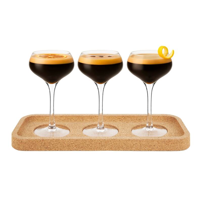 Final Touch Espresso Martini Flight, 4.75 oz (4-Piece Set) - 4.75 oz Glasses - 4 Piece