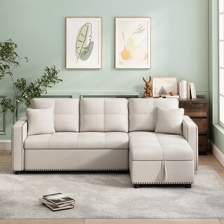 87.7"Reversible Sleeper Sectional Sofa - Bed Bath & Beyond - 35997190