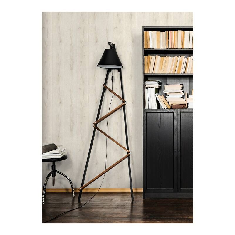 Advantage Appalacian Cream Wood Planks Wallpaper - 20.5 x 396 x 0.025