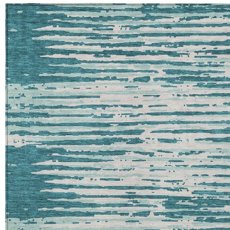 HomeRoots Striped Transitional Rectangle Outdoor Rug