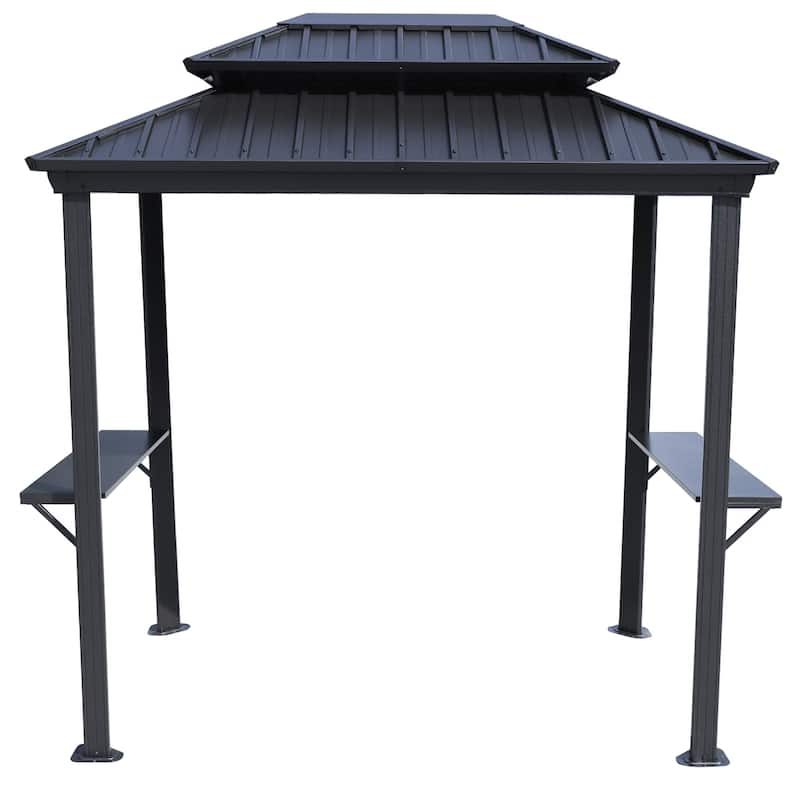 Kozyard Andra 8'X5' Soft Top Barbecue Grill Canopy with LED lights