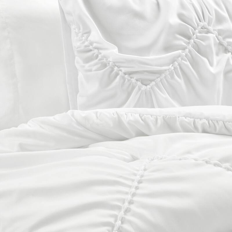 Lush Decor Ruched Chevron Comforter Set