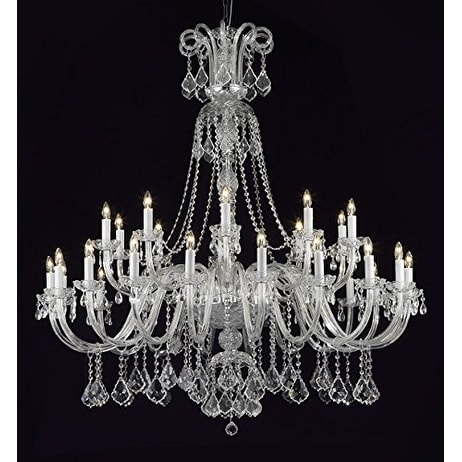 New Crystal Chandelier Lighting , 30 Lights , H53" X W 53" Ceiling Fixture Pendant