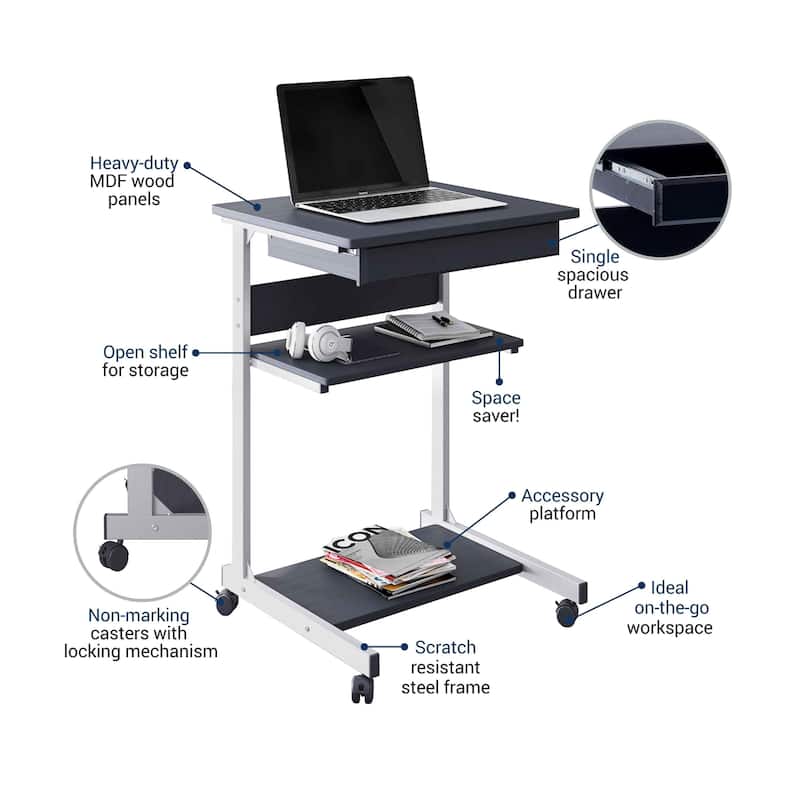 Ergonomically Designed Space-saver Computer Desk
