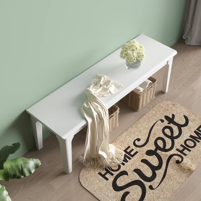 Solid Wood Dining Bench Entryway Bench Farmhouse Kitchen Table Bench