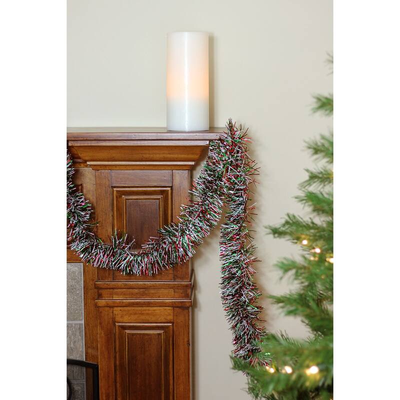 50' x 4' Wide Cut Tinsel Christmas Garland - Unlit
