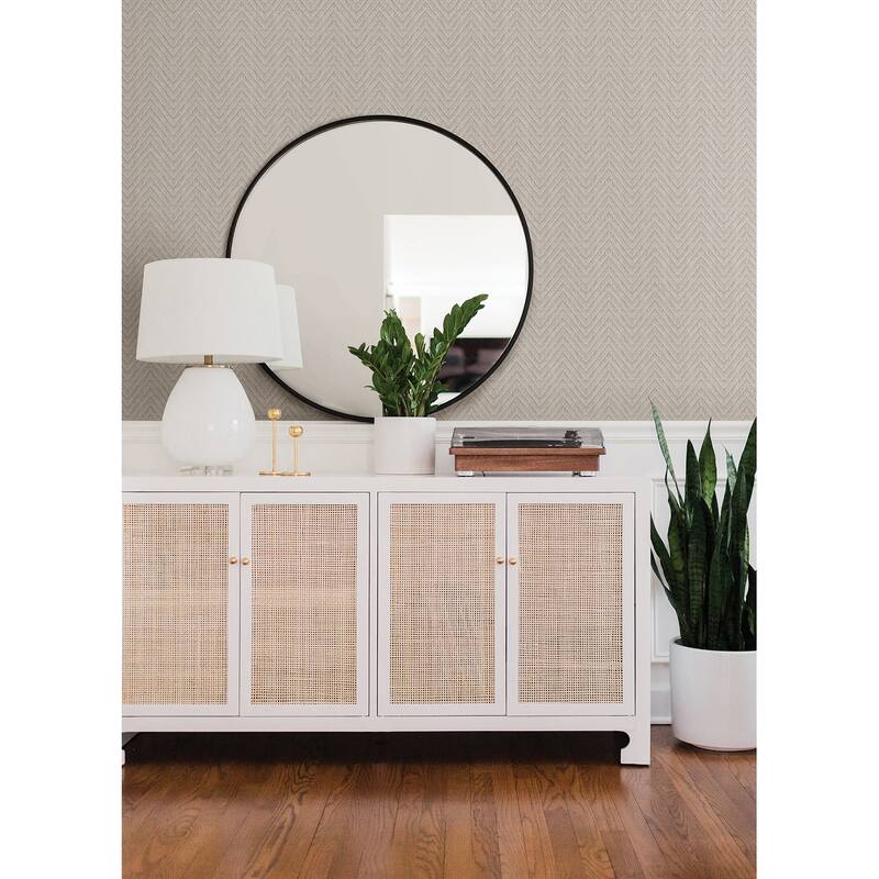 A-Street Prints Glynn Lavender Chevron Wallpaper