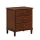 preview thumbnail 10 of 8, Canfield Brown 3-drawer Nightstand by Greyson Living