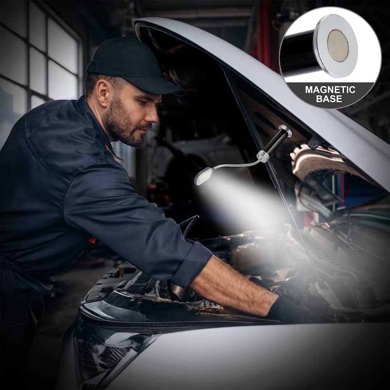 LED Concepts 2 Pack BBQ Grill LED Lights with Magnetic Base - Weather Resistant, Task Lighting Barbecue Grilling - 4 in