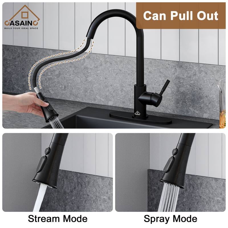Drop-In Nano PVD Gunmetal Black Stainless Steel Workstation Kitchen Sink with 2-Function Pull-Down Kitchen Faucet & Accessories