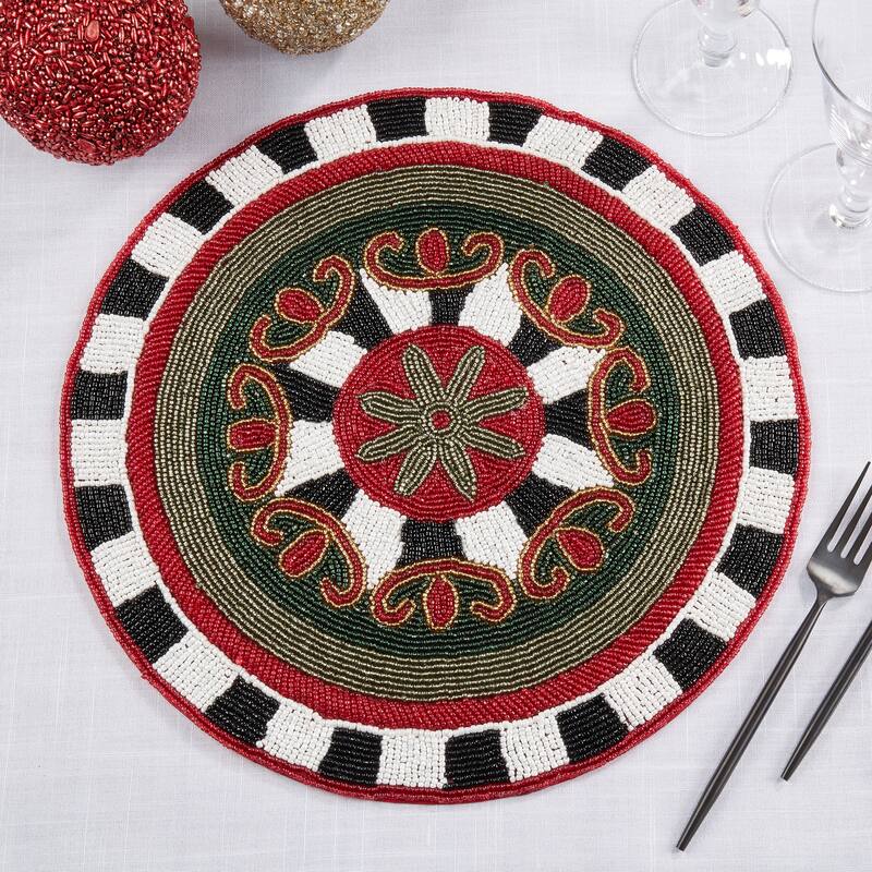 Intricate Beaded Placemat (Set of 4)