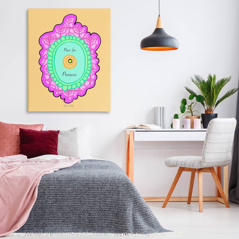 Stupell Press For Prosecco Button Canvas Wall Art Design By Katie Conley