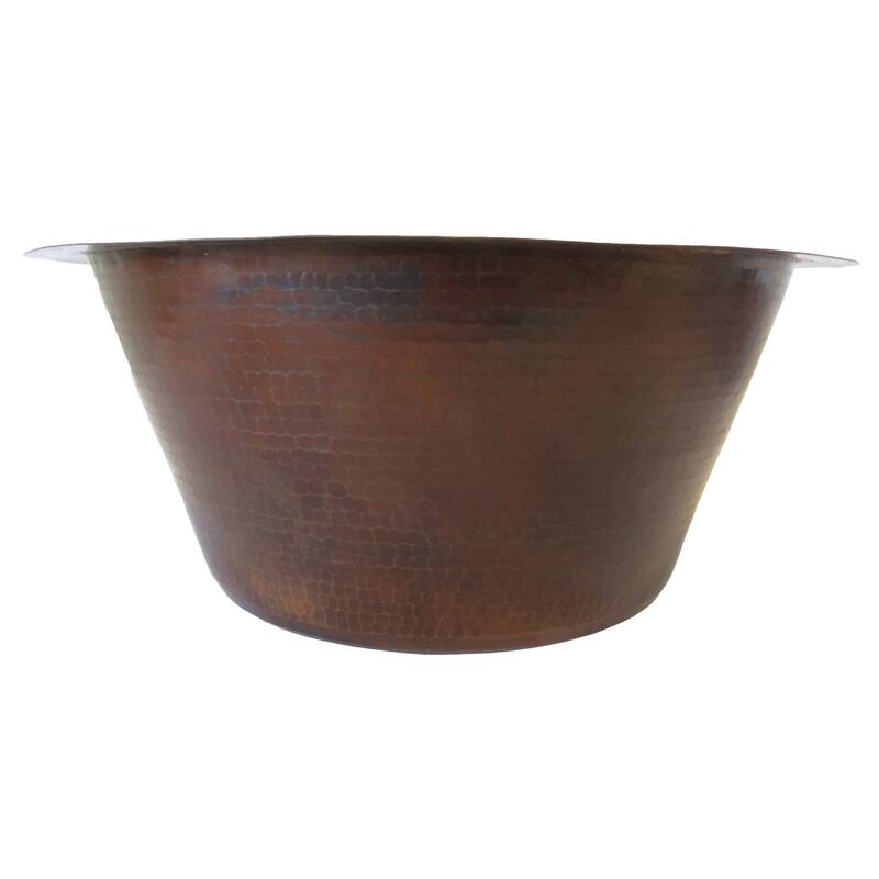 Miseno Round 15" Copper Drop-In or Undermount Bar Sink
