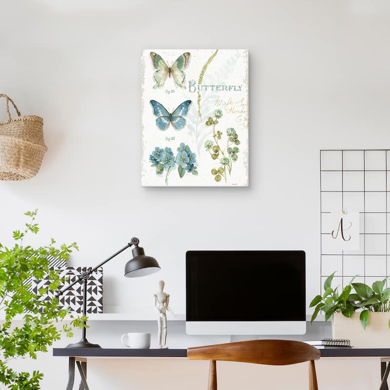 My Greenhouse Botanical Butterfly by Lisa Audit Canvas Art Print