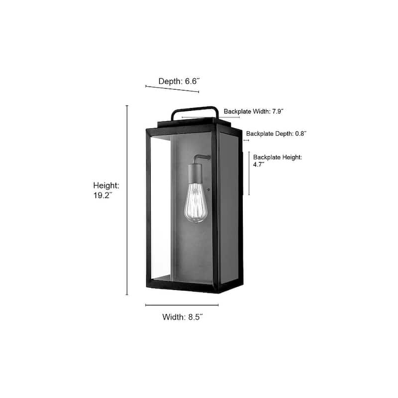 Millennium Lighting Gallatin 1 Light Outdoor Wall Sconce in Textured Black