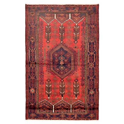 ECARPETGALLERY Hand-knotted Andelz Red Wool Rug - 3'10 x 6'5