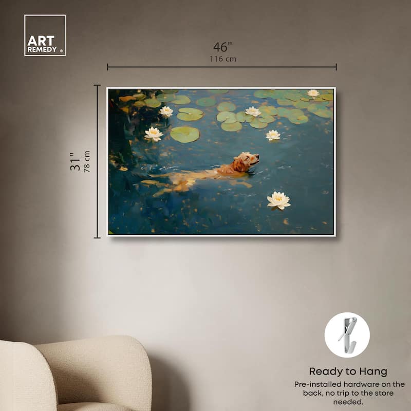 Pond Pup I Canvas by Art Remedy