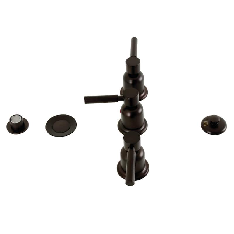 Kingston Brass Concord 1.5 GPM Widespread Bidet Faucet with 3 Lever