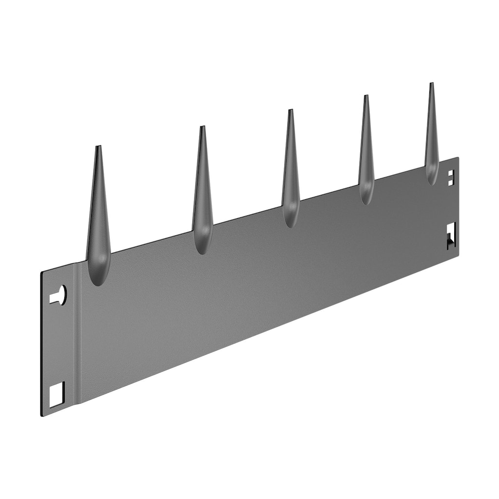 5 Pack Dark Grey Galvanized Steel Landscape Edging Garden Border with Ground Spikes for Flowerbeds - 39 x 7.13 x 0.06 in