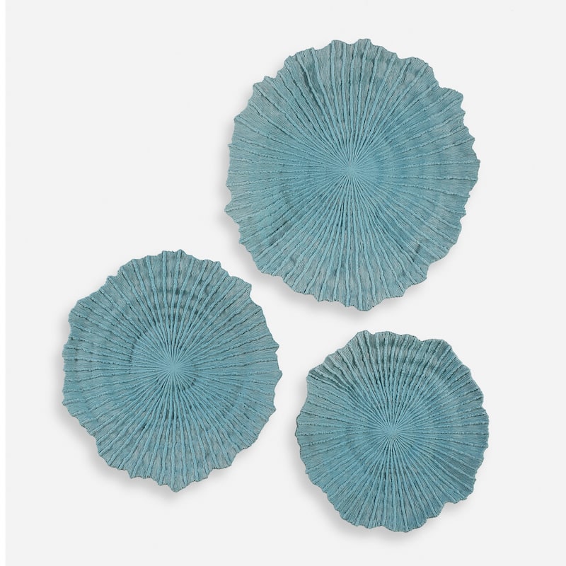 Ocean Gems Wall Decorations - 13.75" - Blue - Set of 3