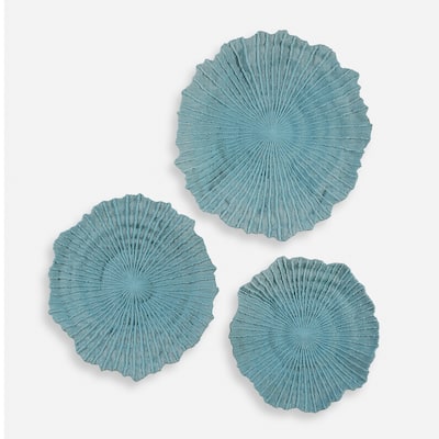 Ocean Gems Wall Decorations - 13.75" - Blue - Set of 3