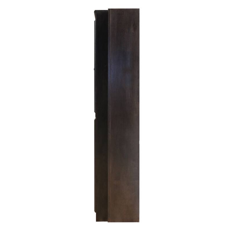 Concepts in Wood 15 Shelf Bookcase Wall with Doors, 72 inch Tall